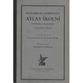 Historicko-zeměpisný atlas školní starého, středního a nového věku (historické mapy, starověk, Egypt, Římská říše, středověk, Evropa, novověk)