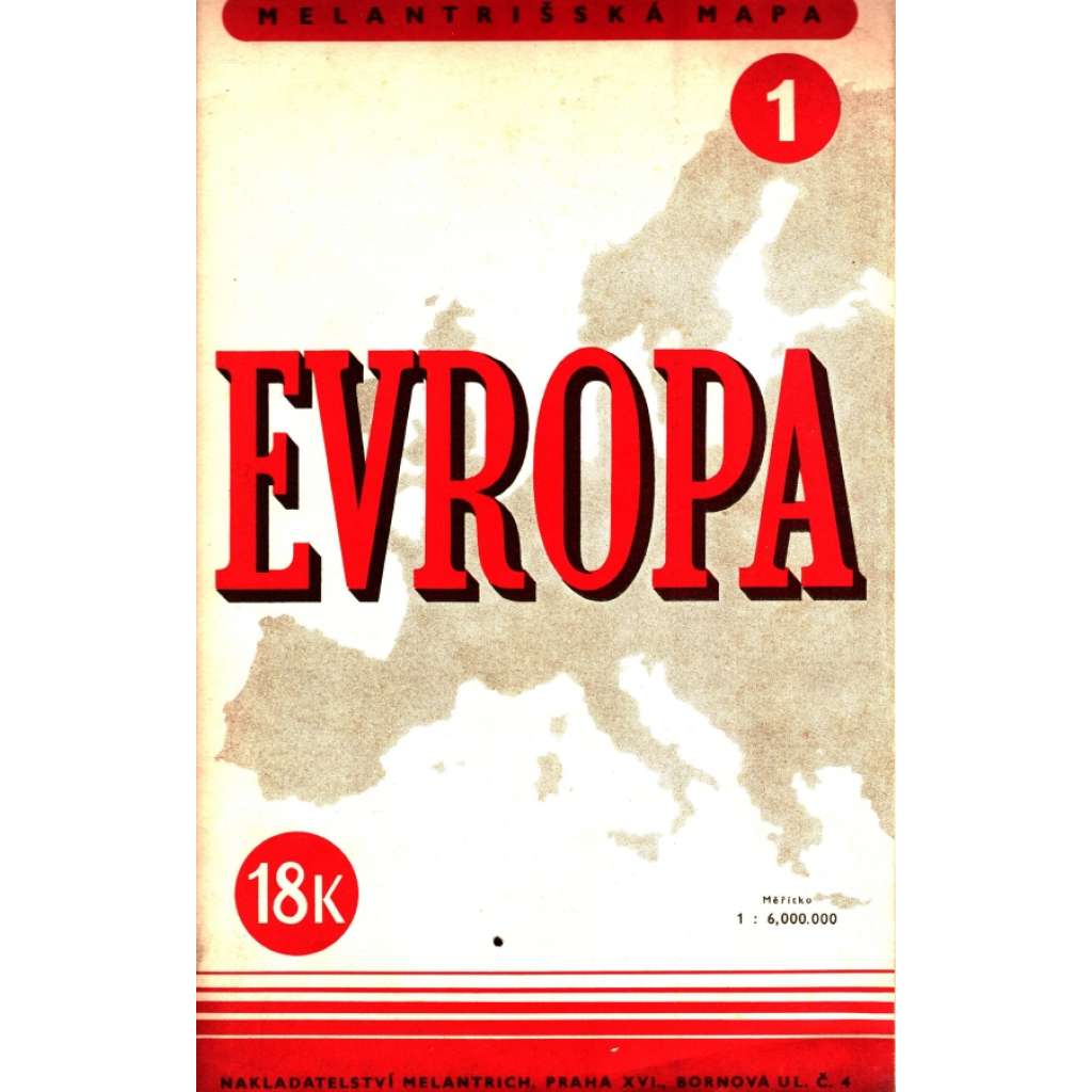 Evropa. Melantrišská mapa 1 (druhá světová válka, Protektorát)