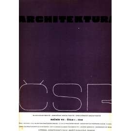 Architektura ČSR 1948 ročník VII. (časopis, architektura, mj. i projekty, fotografie, návrhy)