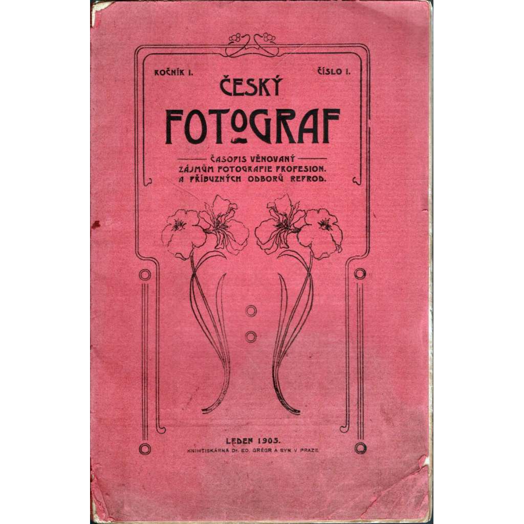 Český fotograf 1905 (č. 1-9) časopis fotografů z povolání