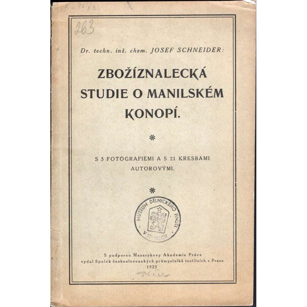 ZBOŽÍZNALECKÁ STUDIE O MANILSKÉM KONOPÍ