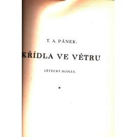 Křídla ve větru. letecký román (edice: Knihovna "Česká beletrie") [letectví, dobrodružství]