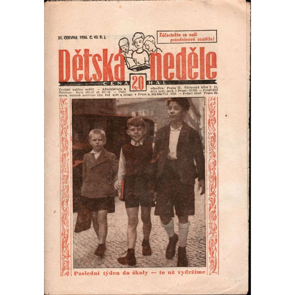 Dětská neděle - soubor časopisů z let 1935-1937