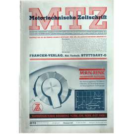 MTZ Motortechnische Zeitschrift [časopis pro motoristy; ročník 5, číslo 8,9 září 1943]