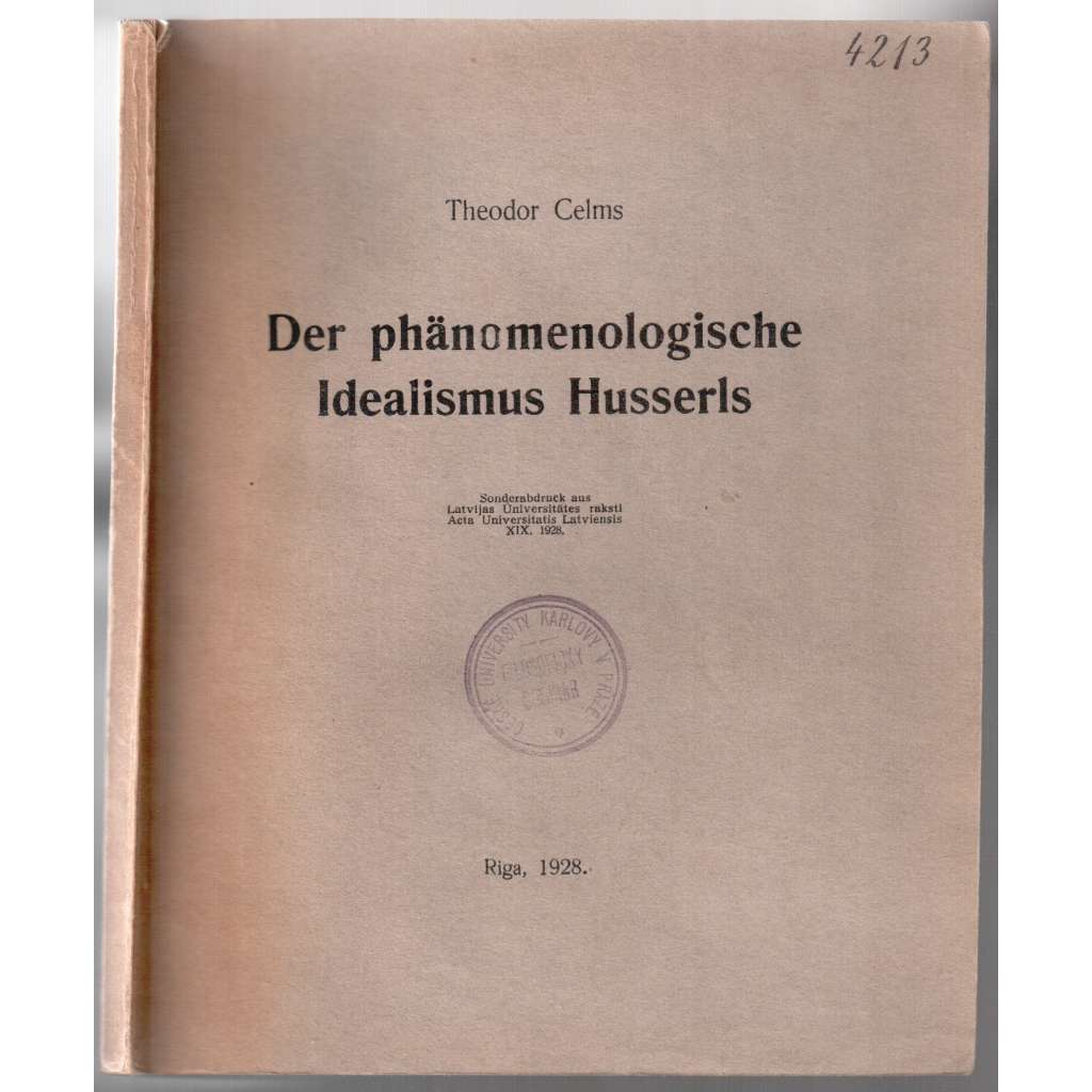 Der phänomenologische Idealismus Husserls [filozofie, fenomenologie]