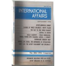 International Affairs; No. 9, September 1990 [sovětský časopis, socialismus]