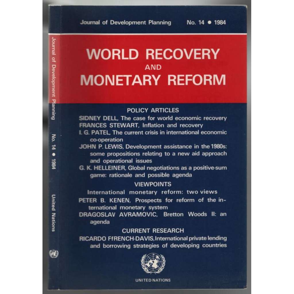 World Recovery and Monetary Reform. Journal of Development Planning; No. 14, 1984 [ekonomie, finance]