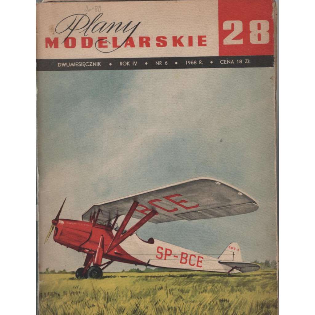 Plany modelarskie 28; Dwumiesiecznik, Rok IV, Nr. 6, 1968 [časopis pro modeláře]