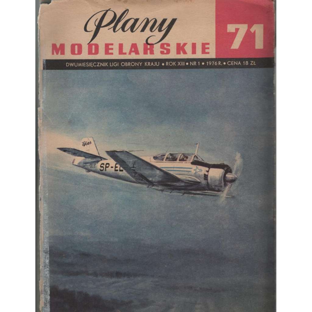 Plany modelarskie 52; Dwumiesiecznik Ligy obrony kraju, Rok XIII, Nr. 1, 1976 [časopis pro modeláře]
