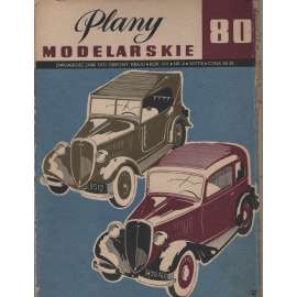 Plany modelarskie 80; Dwumiesiecznik Ligy obrony kraju, Rok XIV, Nr. 4, 1977 [časopis pro modeláře]