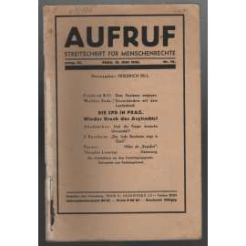 Aufruf, Streitschrift für Menschenrechte; Jahrg. III., 15. Juni 1933, Nr. 10 [časopis o politice]