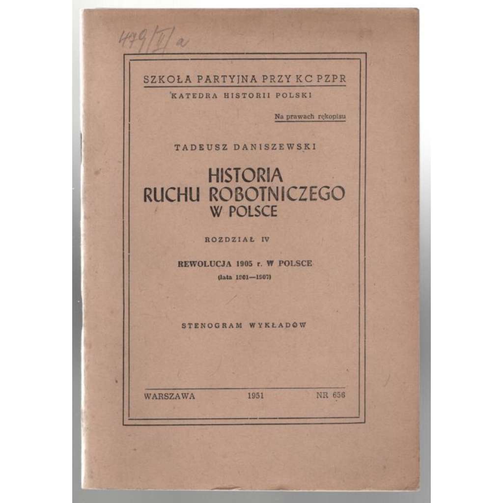Historia ruchu robotniczego v Polsce, Rozdzial IV (lata 1901-1907) [dělnické hnutí v Polsku]