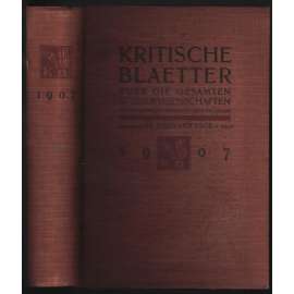 Kritische Blaetter fuer die gesamten Sozialwissenschaften; dritter Jahrgang, Band I. [sociální vědy]
