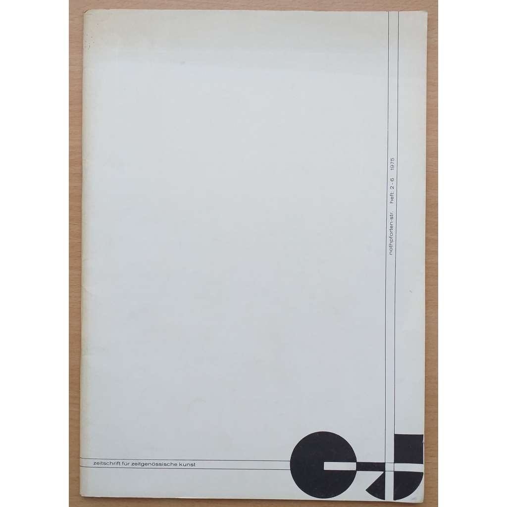 zeitschrift für zeitgenössische kunst, heft 2-6, 1975 [časopis současného umění]
