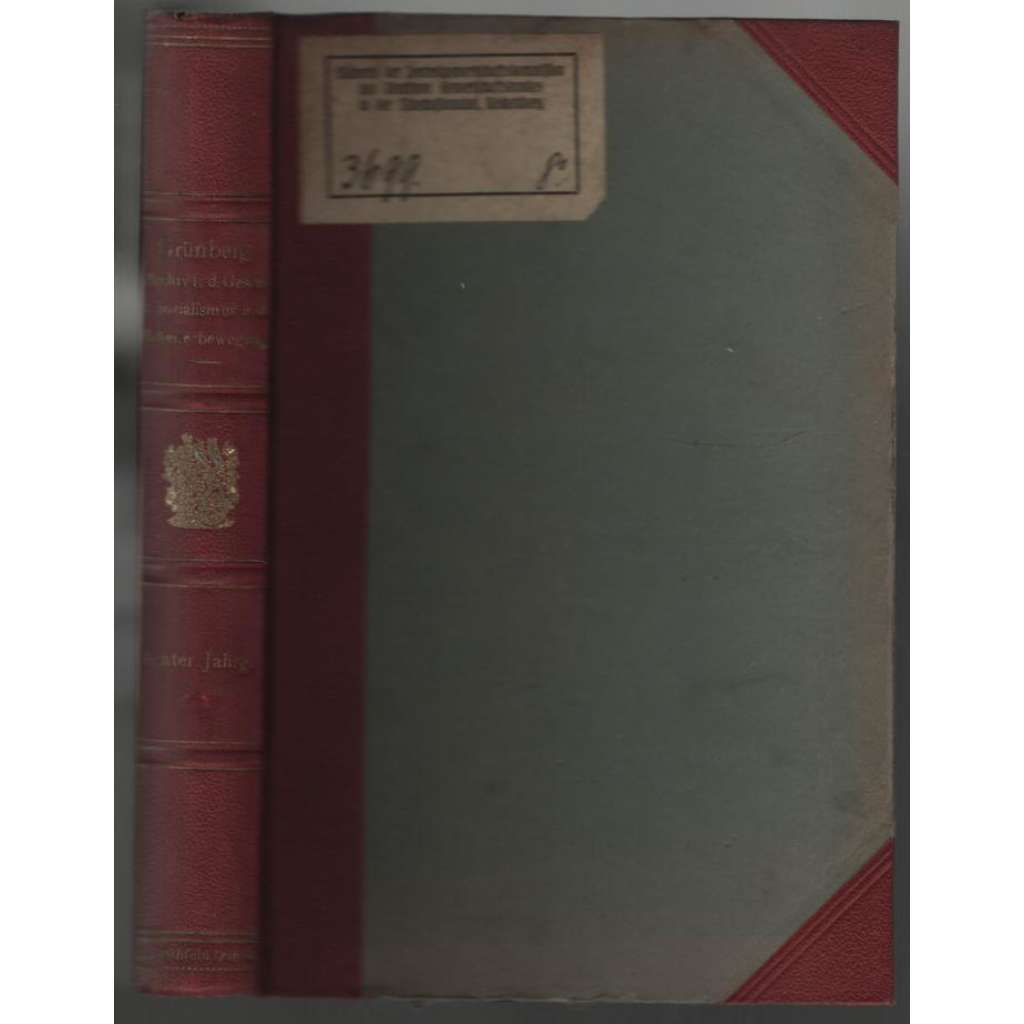 Archiv für die Geschichte des Sozialismus und der Arbeiterbewegung; Achter Jahrgang, 1919 [socialismus]