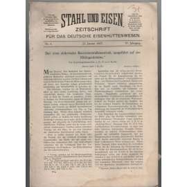 Stahl und Eisen. Zeitschrift für das deutsche Eisenhüttenwesen; Nr. 4, 23., Januar 1907, 27. Jahrgang [hutnictví]