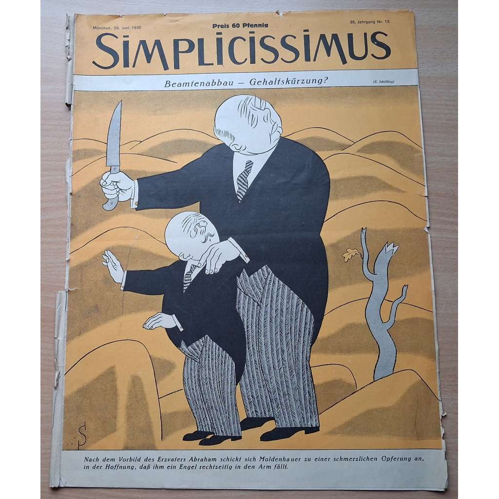 Simplicissimus; 35. Jahrgang, Nr. 13, 23. Juni 1930 [německý satirický týdeník]