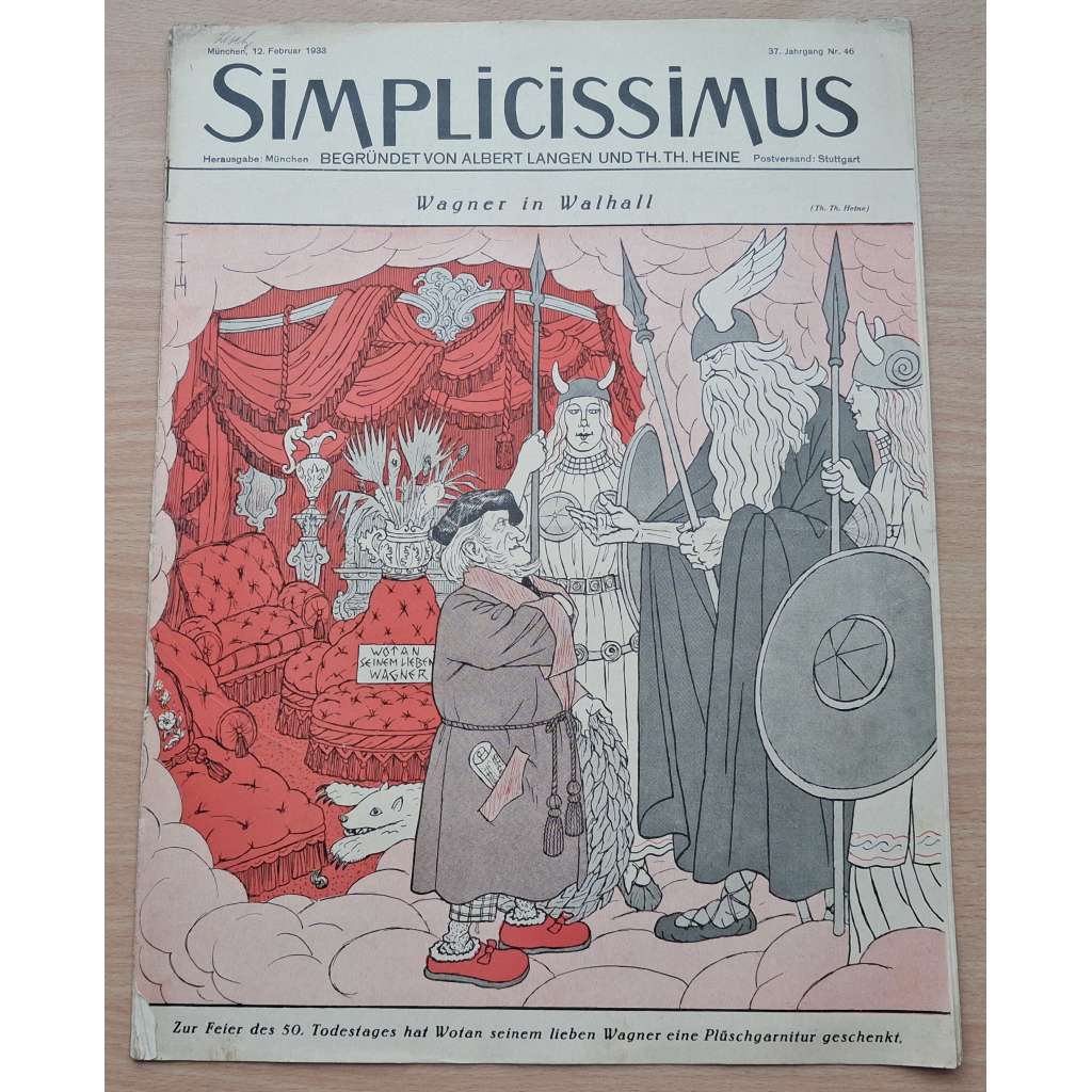 Simplicissimus; 37. Jahrgang, Nr. 46, 12. Februar 1933 [německý satirický týdeník]