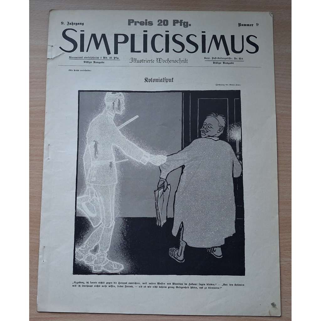 Simplicissimus. Illustrierte Wochenschrift; 9. Jahrgang, Nr. 9, 24. Mai 1904 [německý satirický týdeník]