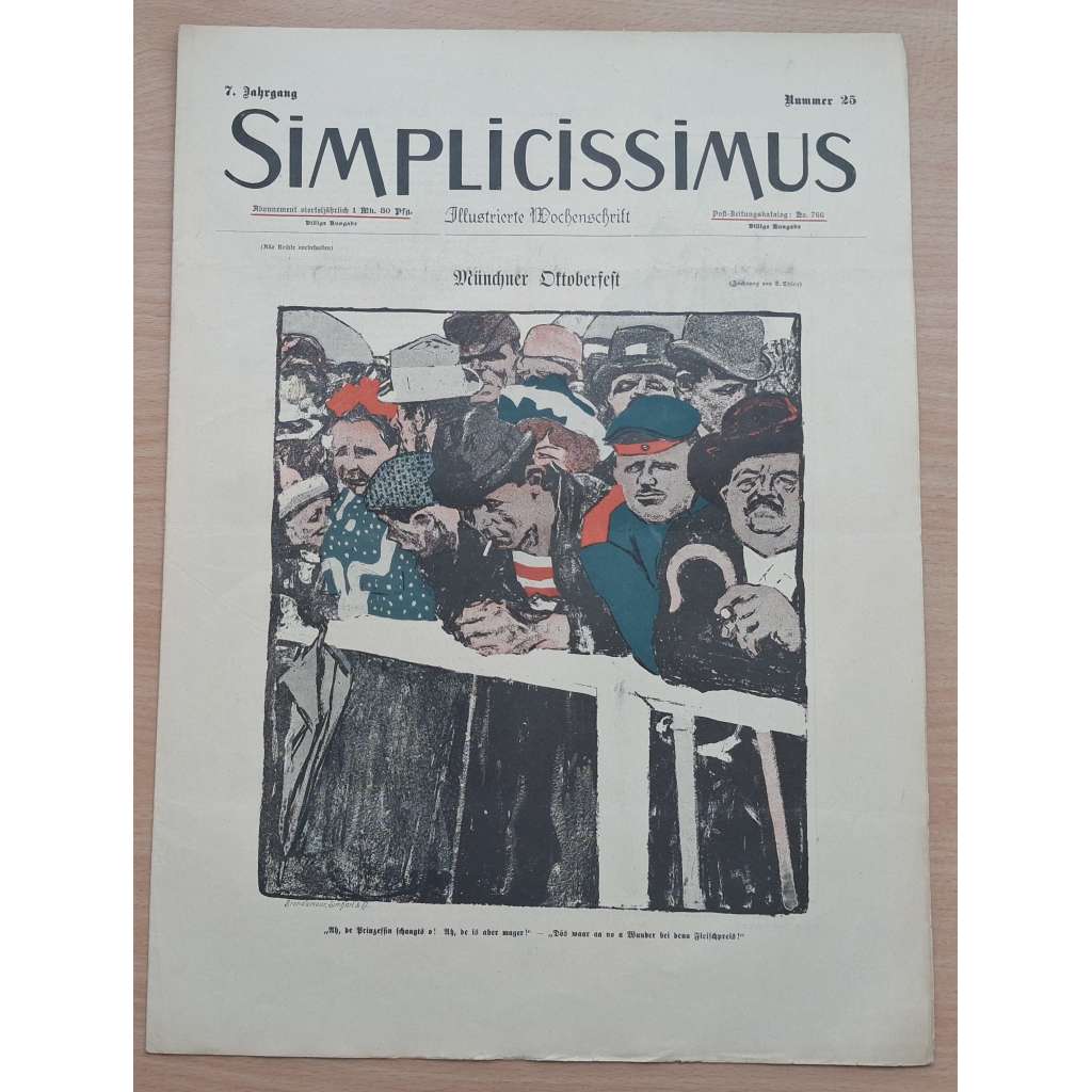 Simplicissimus. Illustrierte Wochenschrift; 7. Jahrgang, Nr. 25 [německý satirický týdeník]