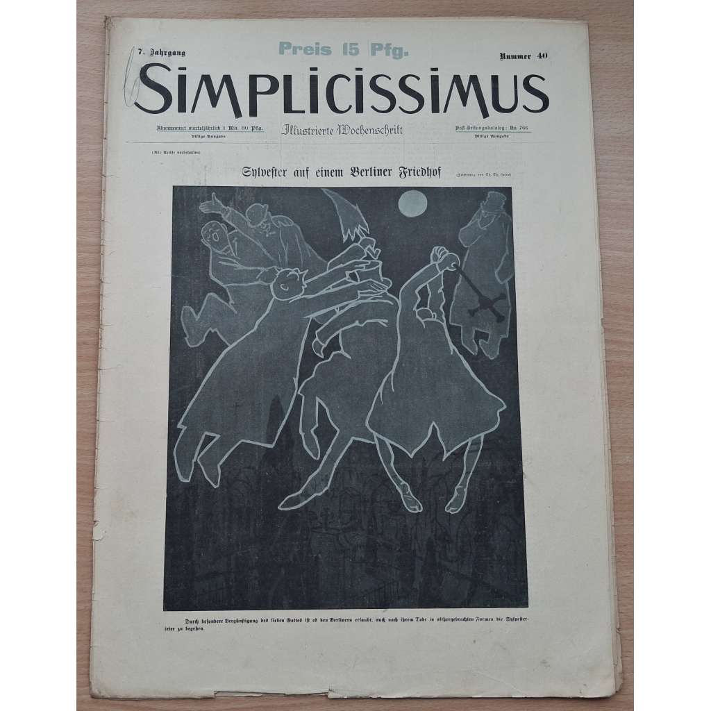 Simplicissimus. Illustrierte Wochenschrift; 7. Jahrgang, Nr. 40 [německý satirický týdeník]