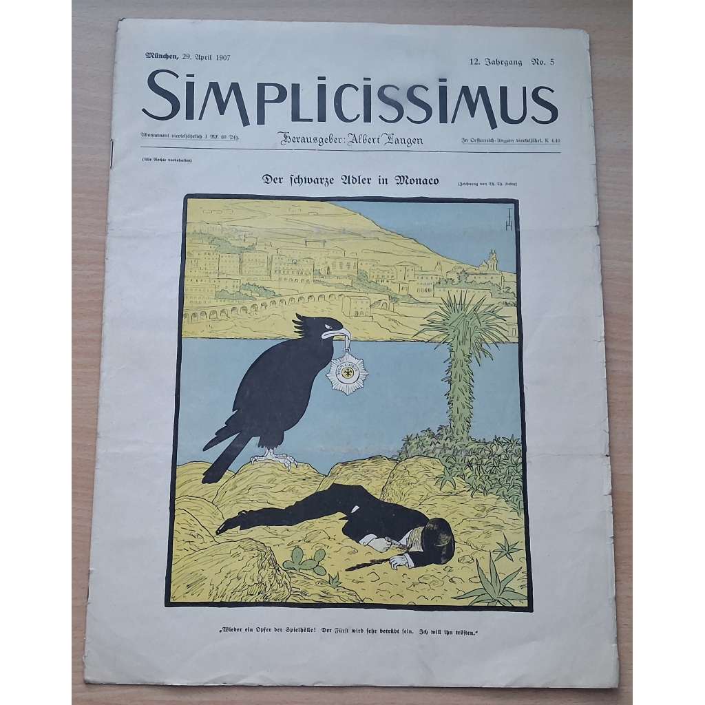 Simplicissimus; 12. Jahrgang, No. 5, 29. April 1907 [německý satirický týdeník]