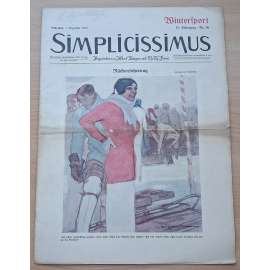 Simplicissimus. Wintersport; 18. Jahrgang, Nr. 36, 1. Dezember 1913 [německý satirický týdeník]