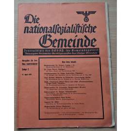 Die nationalsozialistische Gemeinde. Ausgabe für den Gau Sudentenland; 7. Jahrg., Folge 2-18, 1939 [německý nacistický časopis]