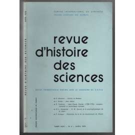 Revue d´histoire des sciences; Tome XXVI - No 2 - Avril 1973 [francouzský vědecký časopis]