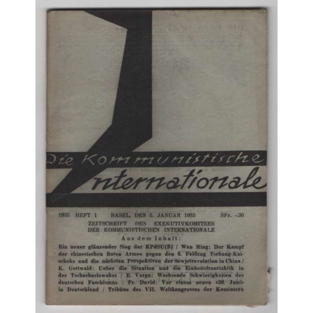 Die Kommunistische Internationale; XVI. Jahrgang 1935, Heft 1 [komunismus]
