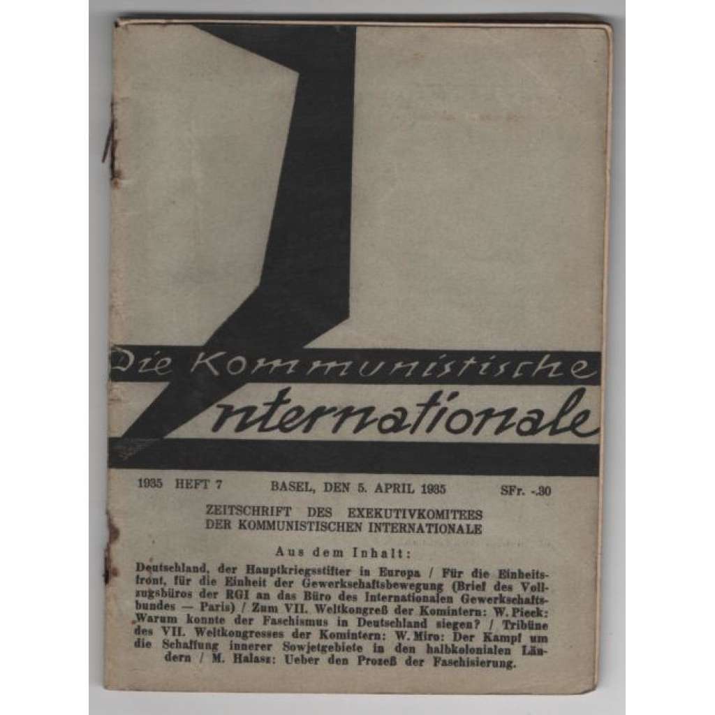 Die Kommunistische Internationale; XVI. Jahrgang 1935, Heft 7 [komunismus]