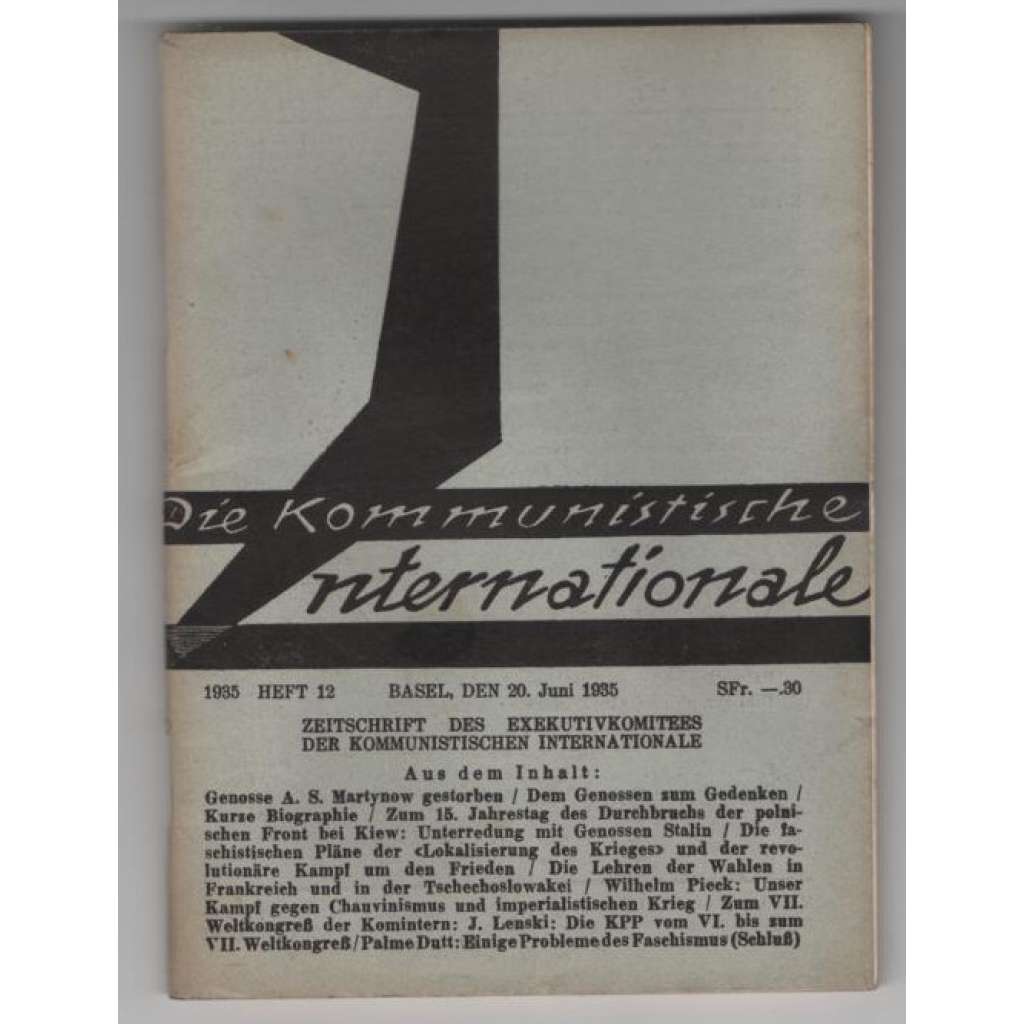 Die Kommunistische Internationale; XVI. Jahrgang 1935, Heft 12 [komunismus]