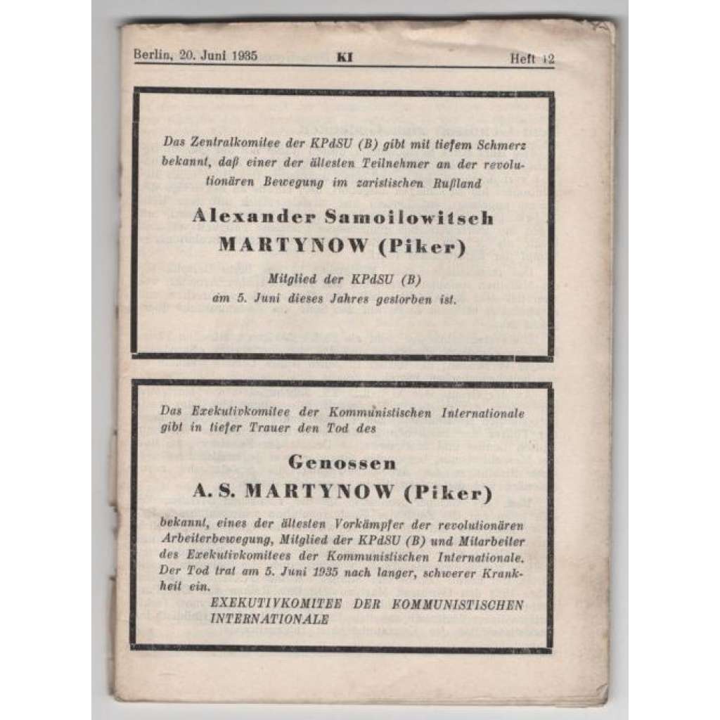 Die Kommunistische Internationale; XVI. Jahrgang 1935, Heft 12 [komunismus]