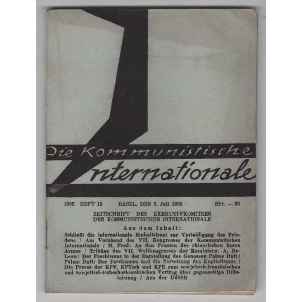 Die Kommunistische Internationale; XVI. Jahrgang 1935, Heft 13 [komunismus]