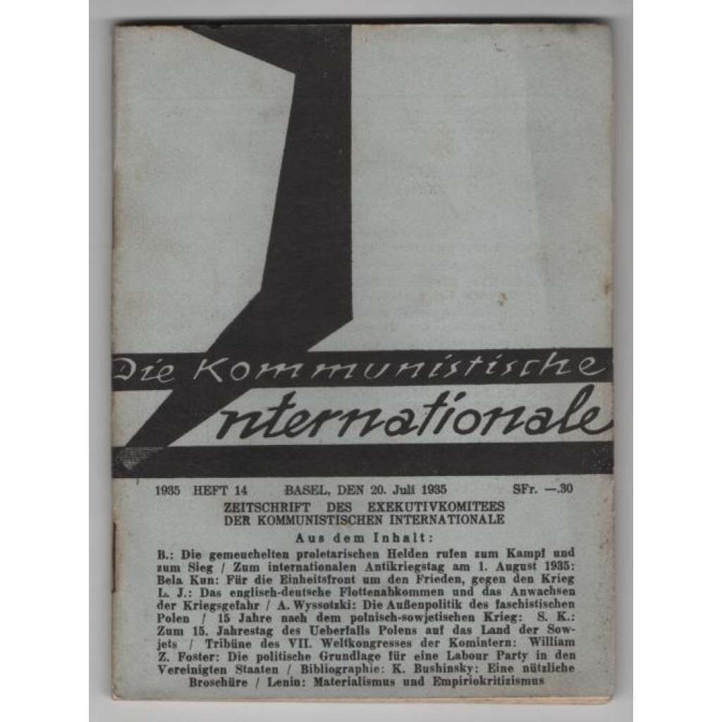 Die Kommunistische Internationale; XVI. Jahrgang 1935, Heft 14 [komunismus]