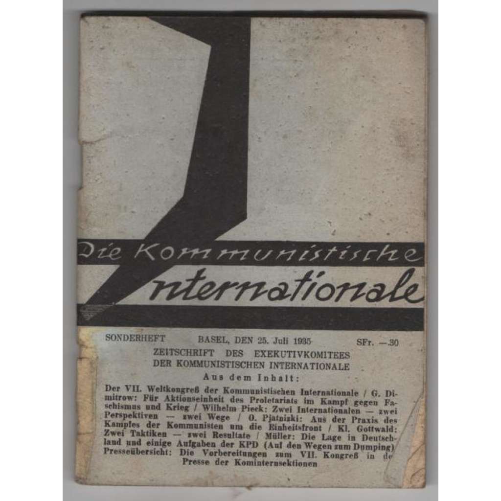 Die Kommunistische Internationale; XVI. Jahrgang 1935, Sonderheft [komunismus]