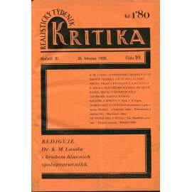 Kritika – Realistický týdeník, roč. III (1926)