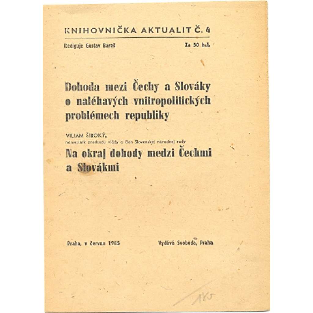 Dohoda mezi Čechy a Slováky