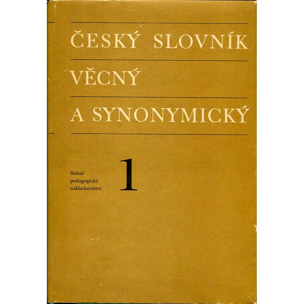 Český slovník věcný a synonymický I.