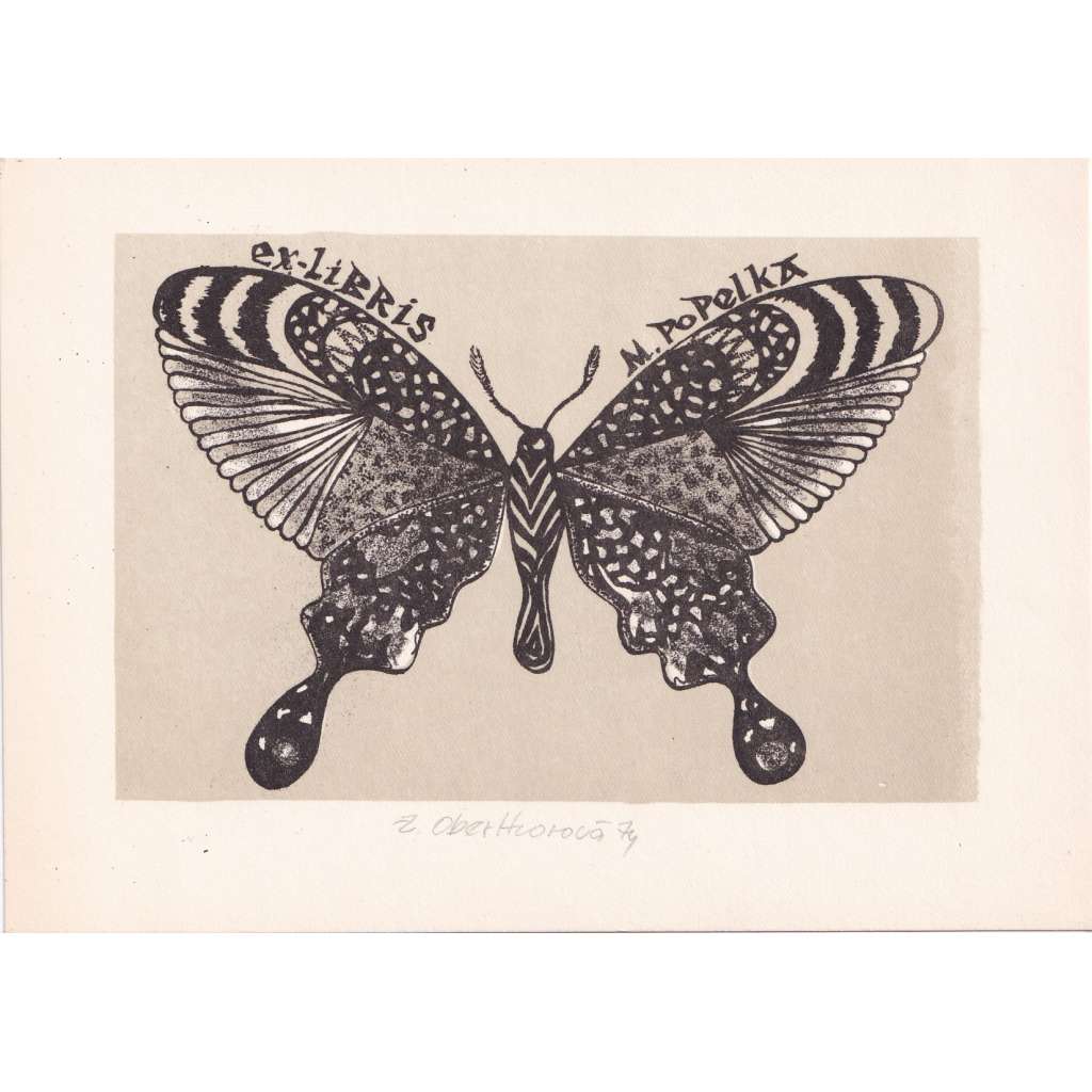 Motýl, Zuzana Oberthorová – Ex libris