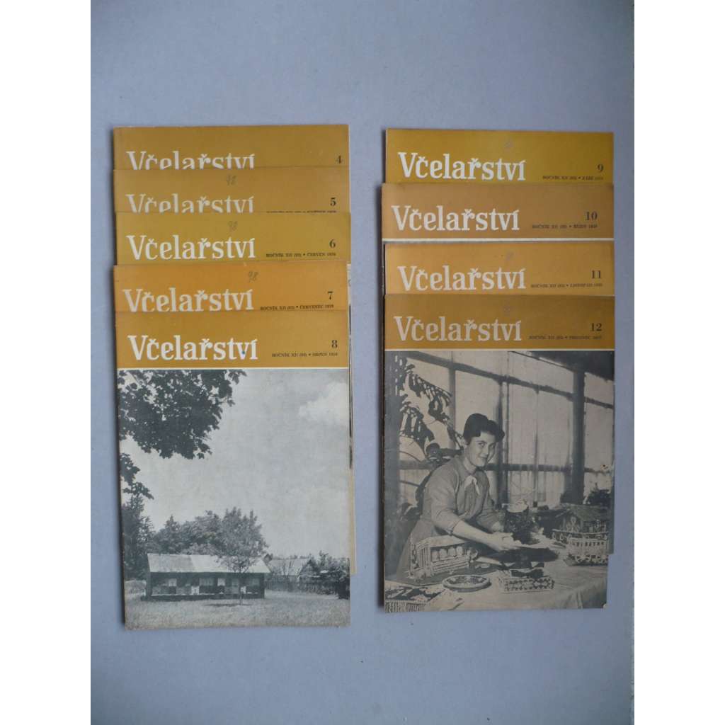 Včelařství, ročník XII., rok 1959., chybí č. 1, 2, 3 jinak kompl. (včely)