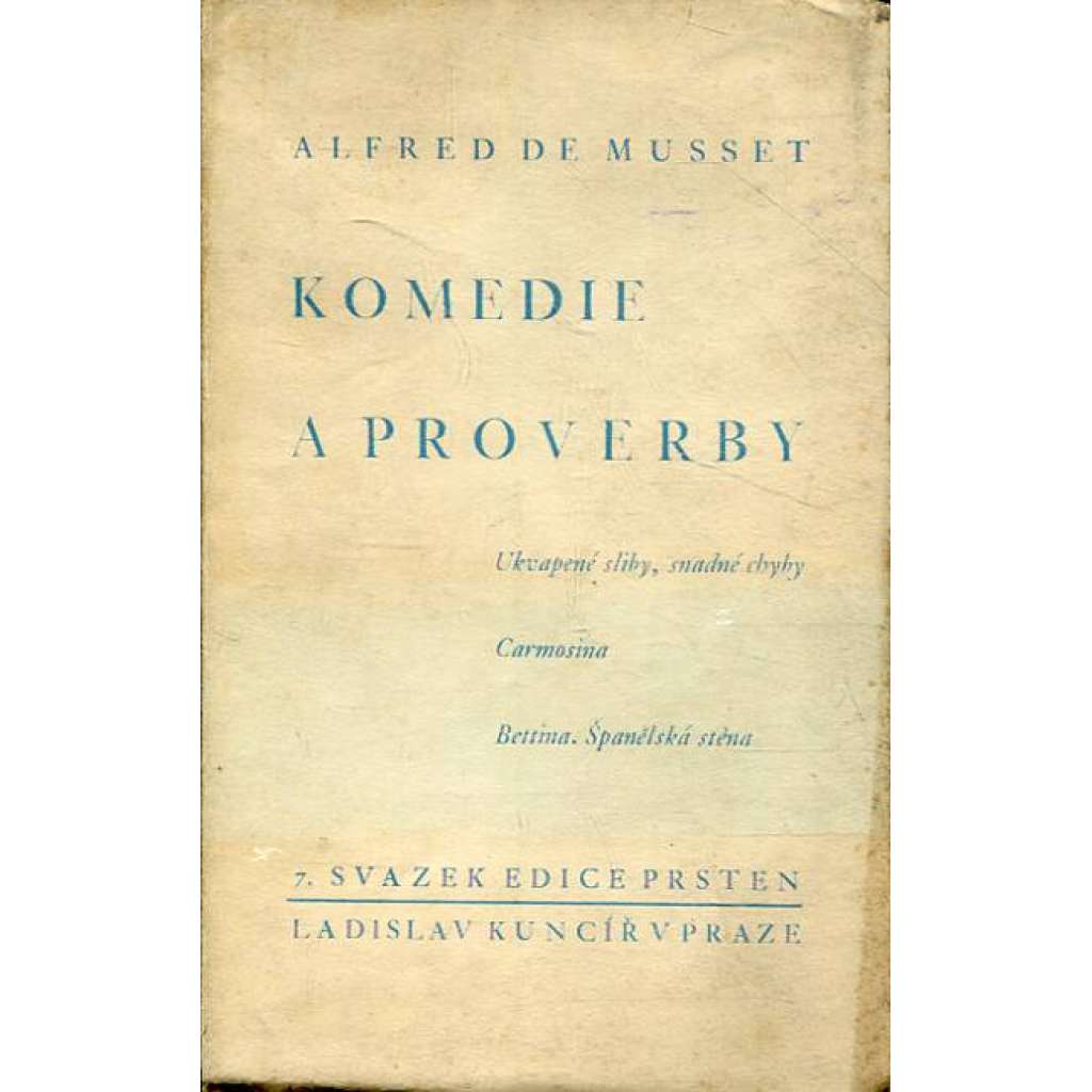 Komedie a proverby, 2 svazky