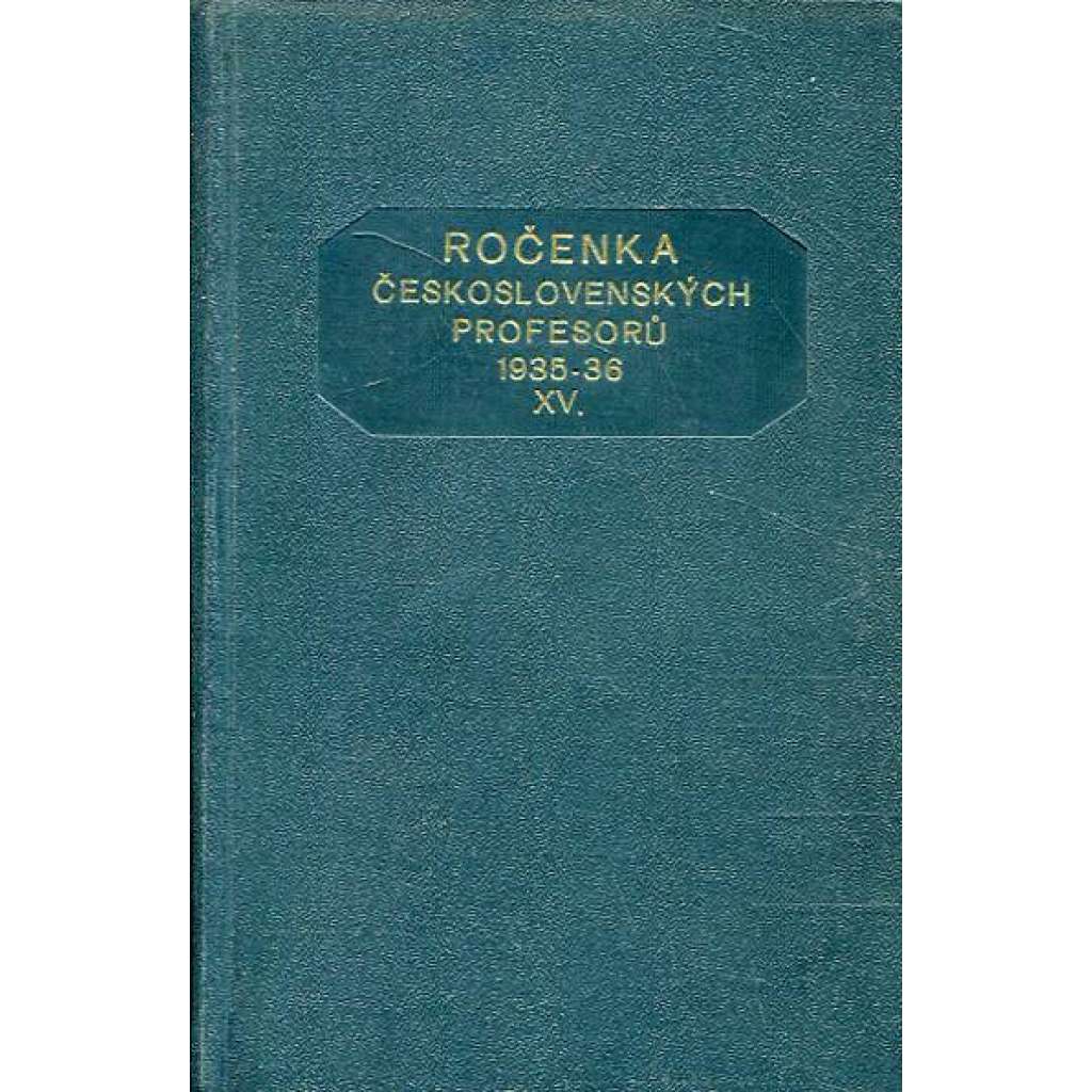 Ročenka československých profesorů 1935/1936 (učitelé, školství)