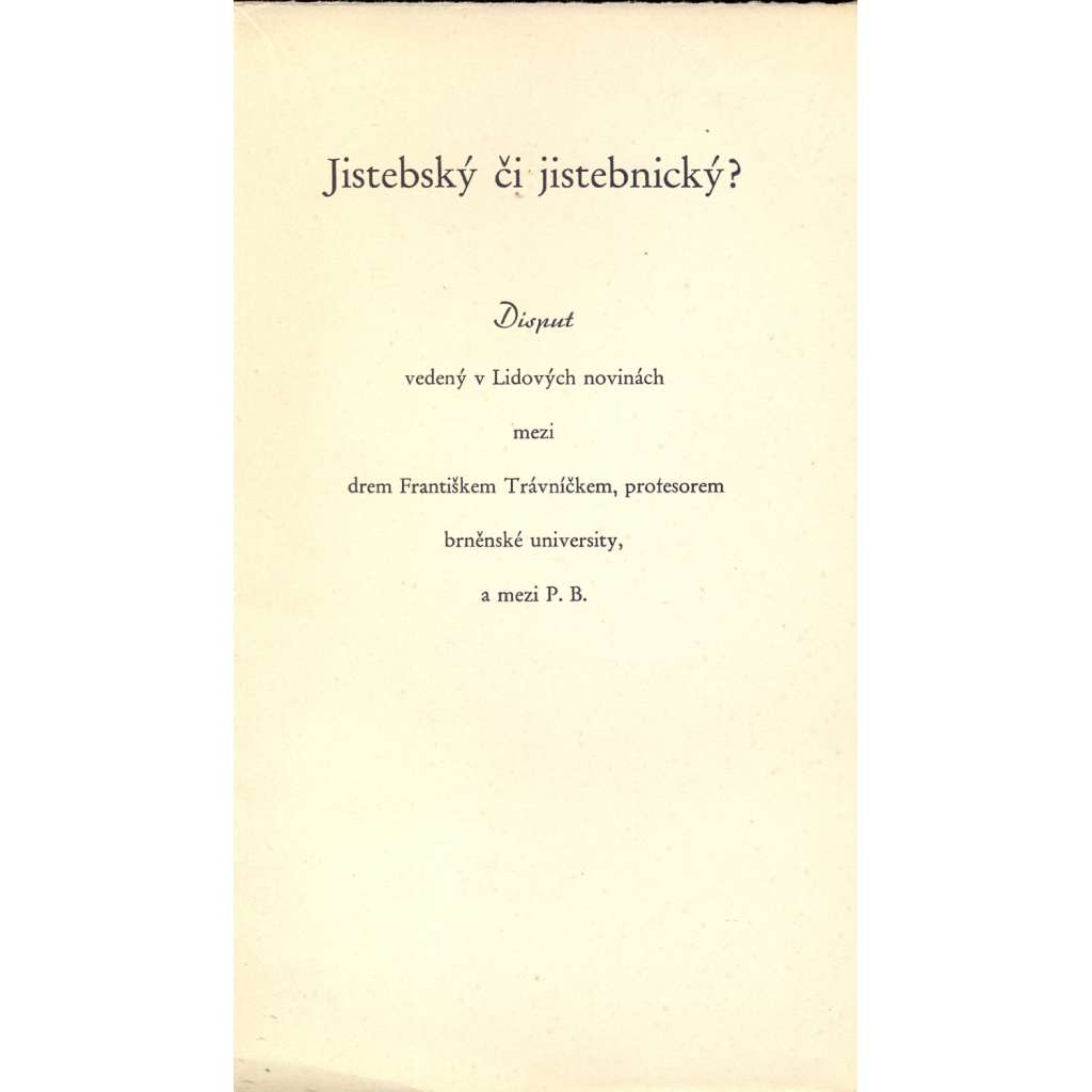 Jistebský či jistebnický?