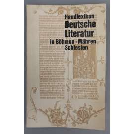 Handlexikon Deutsche Literatur in Böhmen, Mähren, Schlesien (Německá literatura v Čechách, na Moravě, ve Slezsku; mj. i Franz Kafka, Max Brod, Meyrink, Karl Kraus)