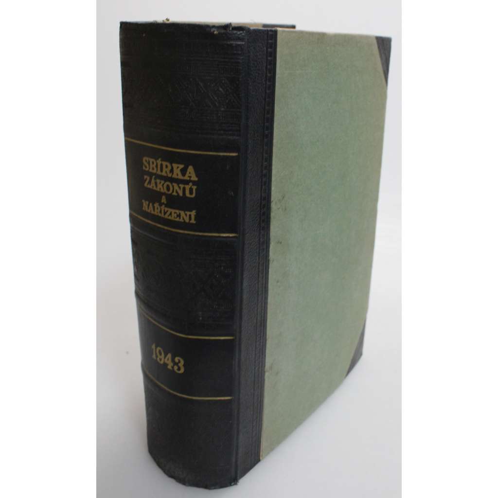 Sbírka zákonů a nařízení 1943 (právo, vyhlášky, nařízení, protektorát, druhá světová válka, polokožená vazba - vazba kůže)