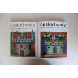 České hrady, díl 1, 2. (2 svazky) (historie, architektura, mj. Libice, Praha, Strakonice, Blatná, Cheb, Loket, Zvíkov, Přimda, Choustník, Český Krumlov, Týřov, Bezděz, Poděbrady, Slavkov, Kokořín. Konopiště)