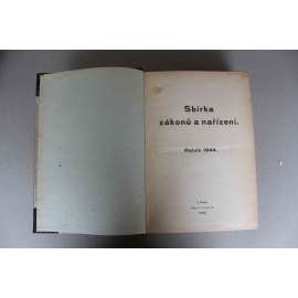 Sbírka zákonů a nařízení 1944 (Sammlung der Gesetze und Verordnungen; právo protektorát, nařízení, vyhlášky, zákony)