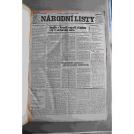 Národní listy 1938, roč. 78 (květen-srpen) (noviny, deník, první republika, mj. Hitlerův den v Římě, Francie a Anglie radí ČSR, Osa Berlín-Řím utvrzena, Hodža o sudetoněmecké otázce, Ni zisk - ni slávu [všesokolský slet])
