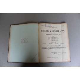 Hornické a hutnické listy 1912, roč. XIII. (časopis, měsíčník, hutnictví, mj. M. Curie - Radiace těles rektroaktivních; Hornictví v Bosně a Hercegovině; Topení parního kotle plynem; Důlní lampa elektrická, Bílé i černé uhlí v budoucnosti Rakouska)